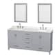 Option Gray / Giotto Quartz Top / Brushed Chrome Hardware