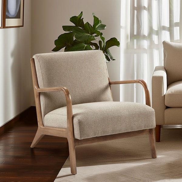 INK IVY Novak Mid Century Modern Accent Armchair - Single - Taupe