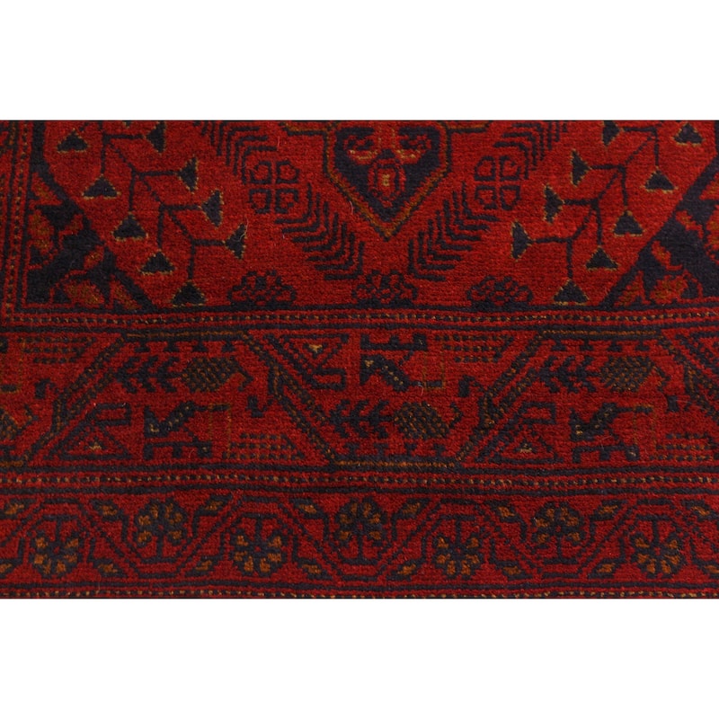 Vintage Biljik Khal Mohammadi Allen Red/Black Runner - 2'8'' x 6'4''