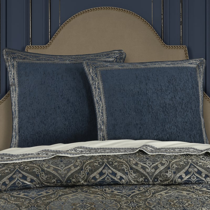 J. Queen New York Weston Euro Sham - Blue - Euro Square