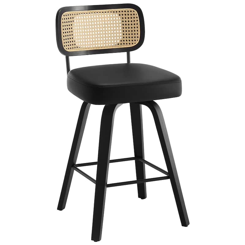 26"/29" Swivel Counter/Bar Stools with Black Bentwood Legs