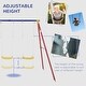 preview thumbnail 4 of 6, Outsunny Metal Swing Set with Glider, Two Swing Seats and Adjustable Height, Outdoor Heavy Duty A-Frame - Multicolor