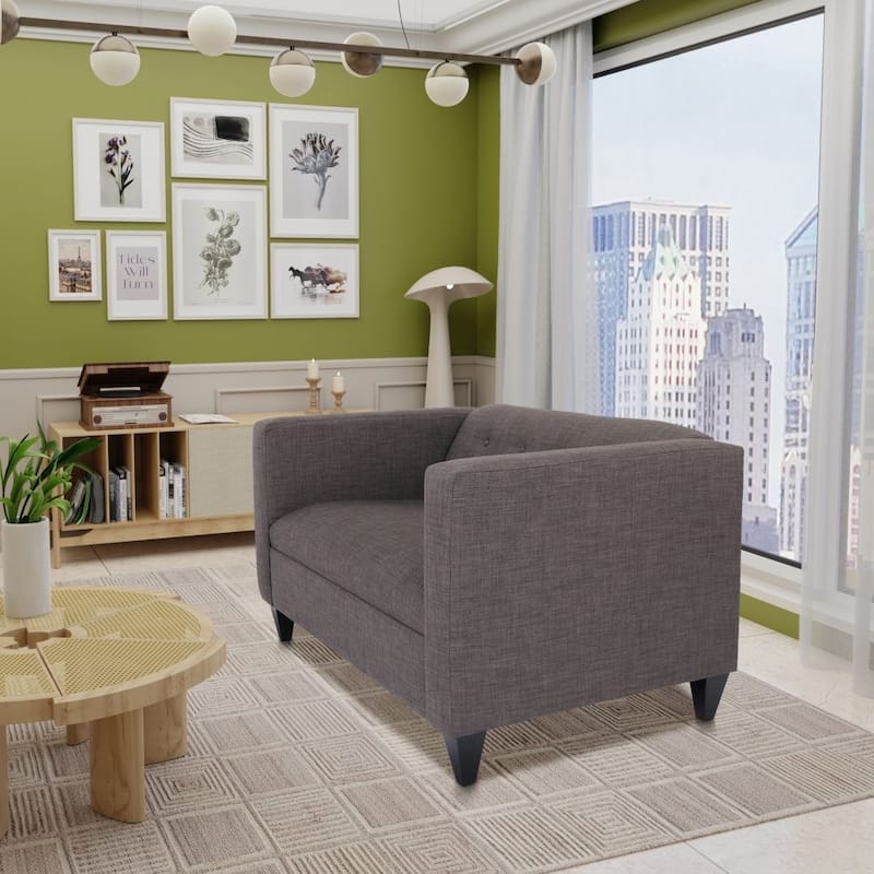 Coast to Coast Sofas Contemporary Loveseat Sofa Polyester Nylon Solid Wood Frame Upholstered