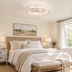 preview thumbnail 26 of 105, Caged Ceiling Fan with Light and Remote, 11.8–28 Inch Low Profile Fandelier, 6-Speed Quiet DC Motor, Black/Satin Nickel