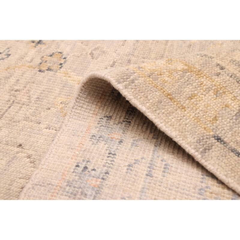 ECARPETGALLERY Hand-knotted Modern Oushak Light Grey Wool Rug - 7'8 x 9'8