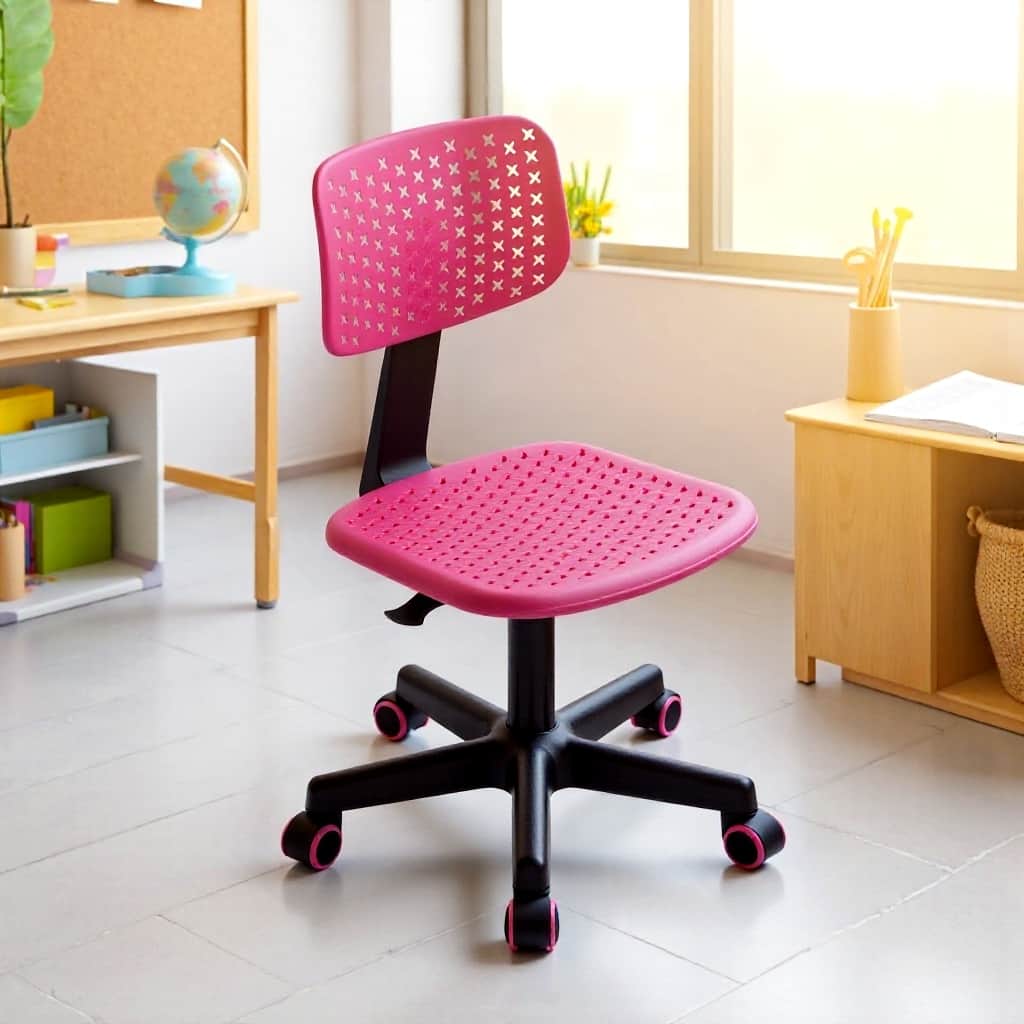 Homy Casa Adjustable Pink Kids Chair for Study & Homework