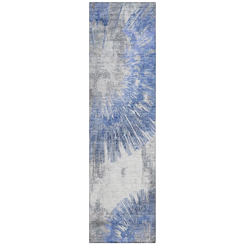 Machine Washable Indoor/ Outdoor Chantille Contemporary Starburst Rug