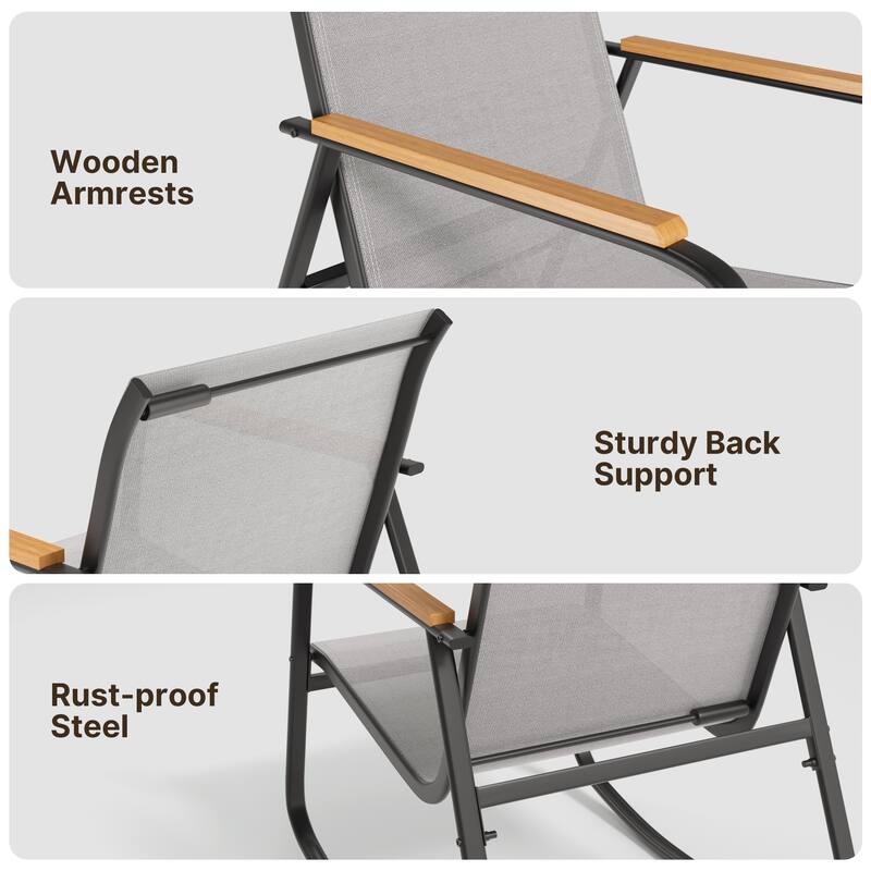 4-Piece Outdoor Patio Furniture Set, All Weather-Resistant Textile Fabric Outdoor Conversation Set