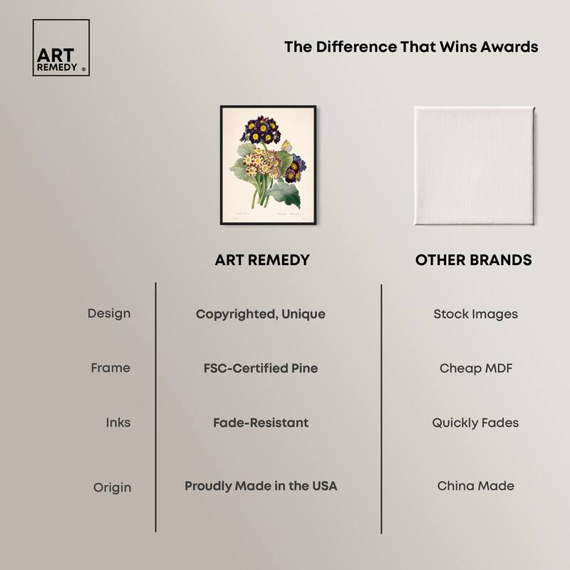 Auricula Varieties Canvas by Art Remedy