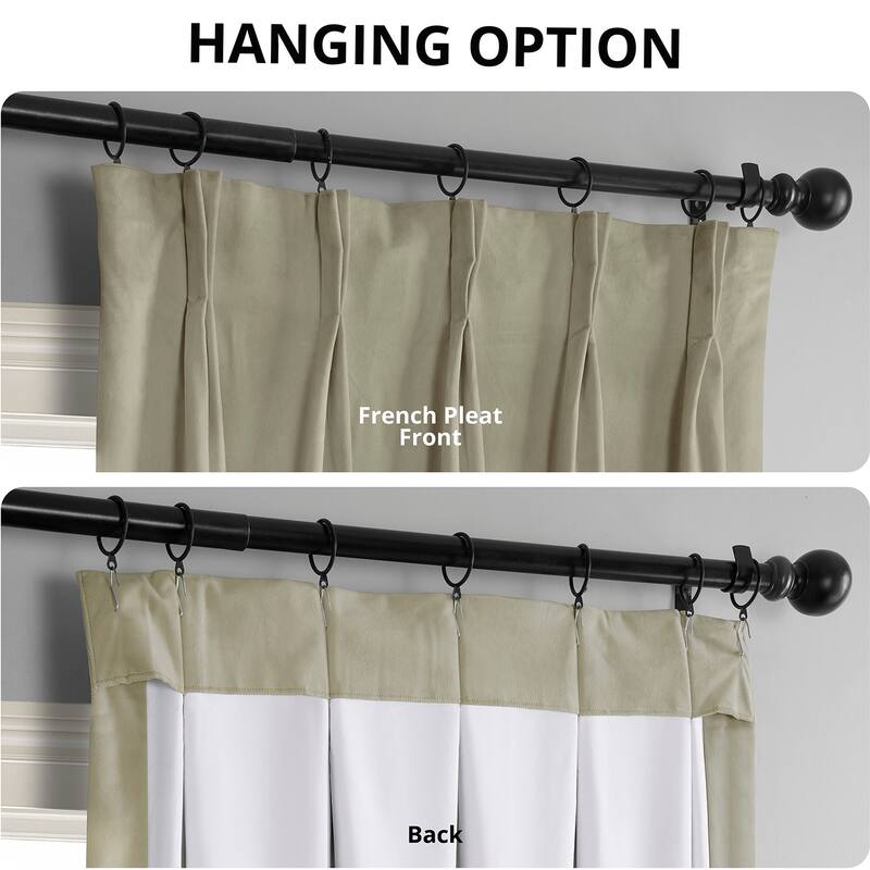 Exclusive Fabrics Signature Pleated Blackout Velvet Curtain (1 Panel)