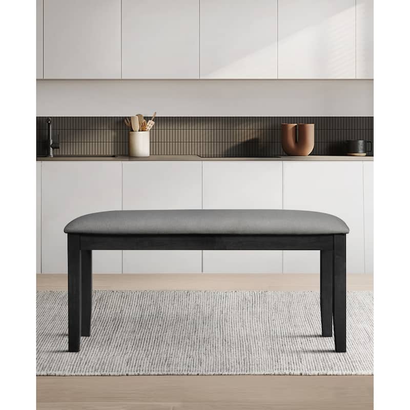 Clayfell Oden 6 Piece Dining Set, Brown/Gray - Bench only(Black/Grey)