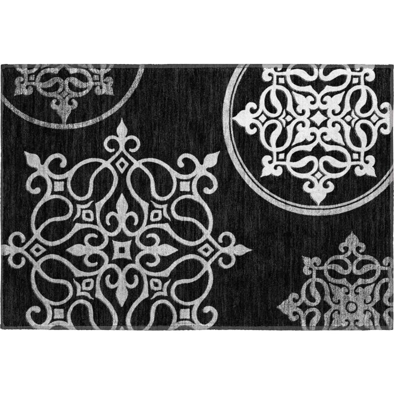 Premium Washable Super Soft Transitional Scroll Mayfield Rug