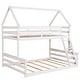 preview thumbnail 16 of 18, Modern Twin Over Full Separate House Bunk Bed With Built-in Ladder,Sturdy Pine Wood Frame