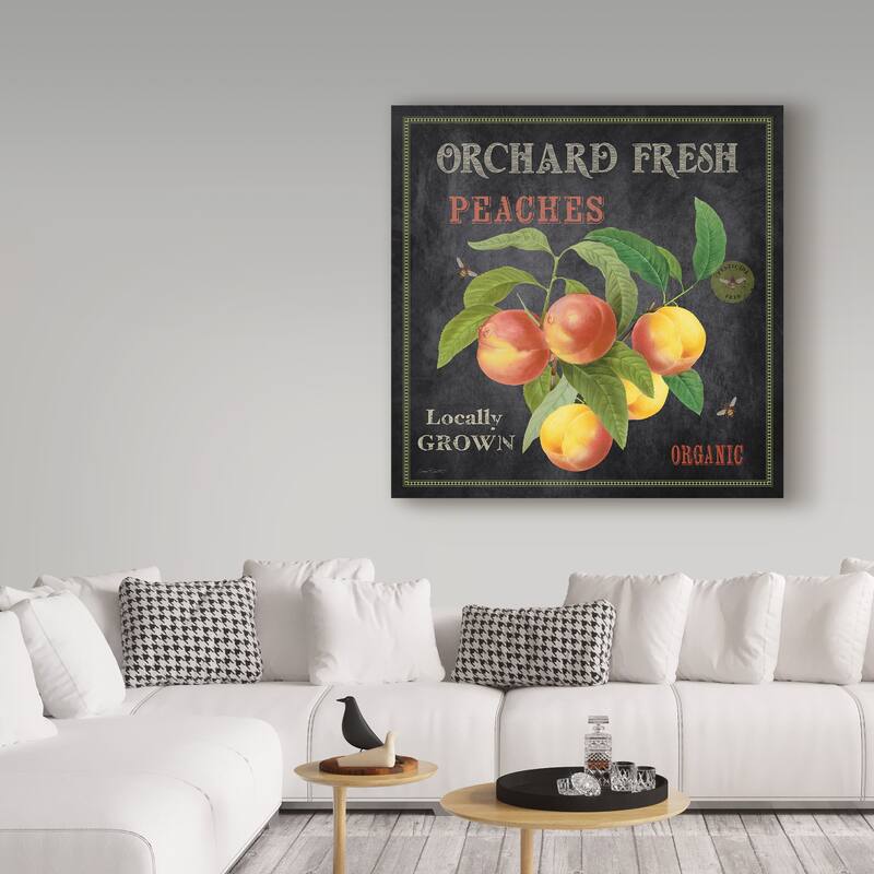 Jean Plout 'Orchard Fresh Peaches' Canvas Art