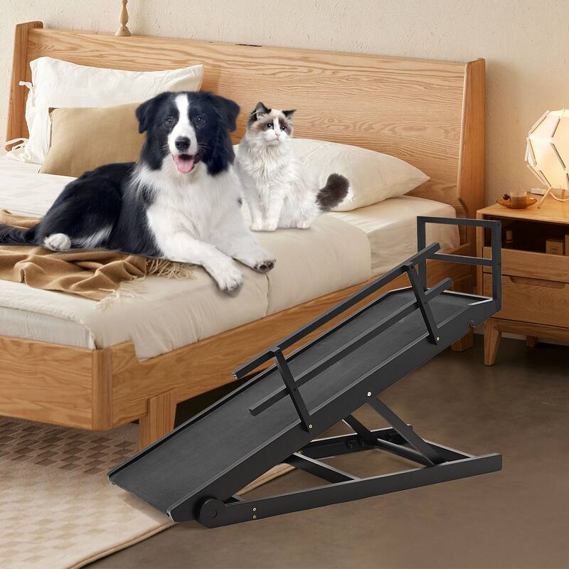 DoCred Pet Ramp, Portable Adjustable Height Folding Dog Ramp