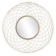 preview thumbnail 2 of 5, Allan Andrews Round Bright Gold Woven Wire Framed Wall Mirror - 38.75"D