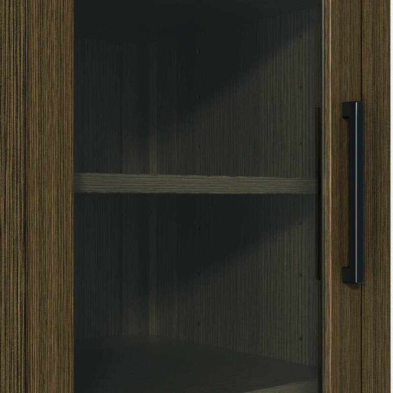 Laura 16-28 Inch Bath Storage Glass Cabinet