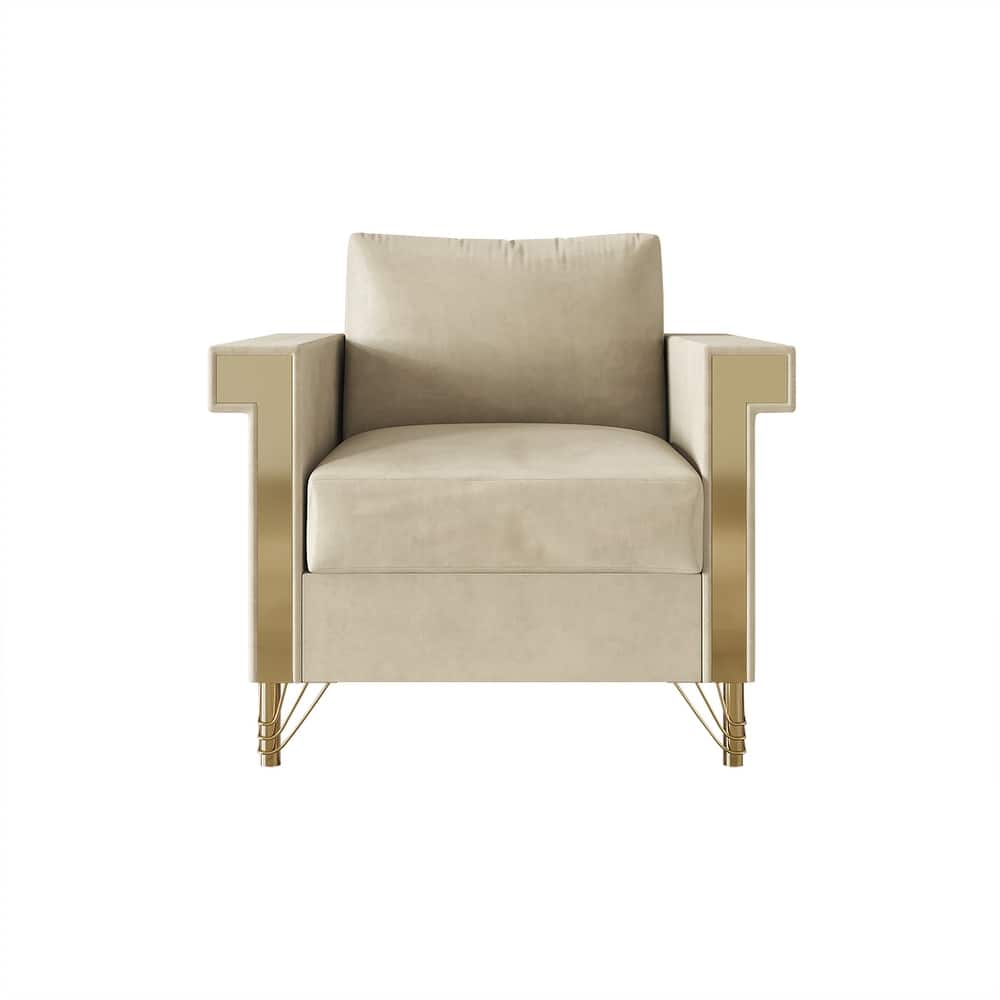 CraftPorch Luxurious Velvet Upholstered Arm Chair