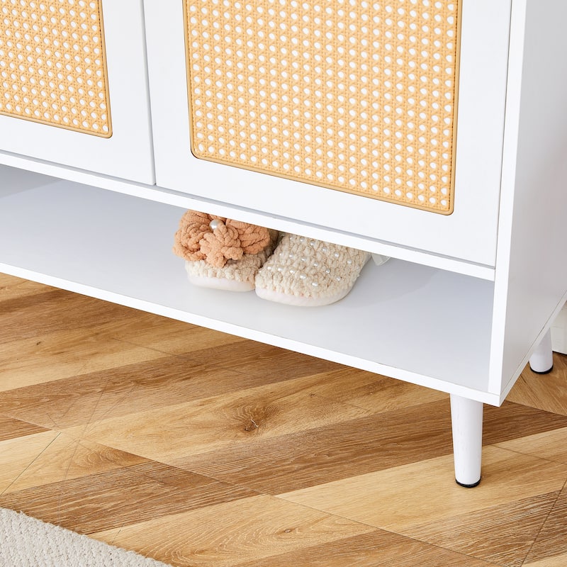 Modern Minimalist Storage Cabinet, Rattan Shoe Cabinet, Bed Top Cabinet,Beautiful Shape