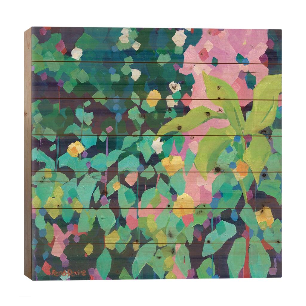 Prayer Garden Print On Wood by Melissa Read-Devine - Multi-Color