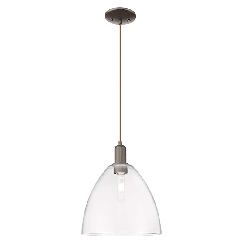 Innovations Lighting Endless Possibilities Arcadia - Bristol - 1 Light 12" Cord Hung Mini Pendant - Clear/Oil Rubbed Bronze