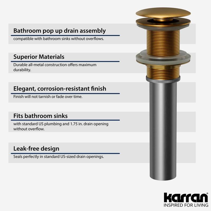 Karran USA PU25 Karran PU25 Pop-Up Vanity Bowl Drain
