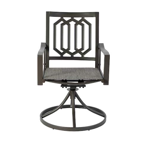 Kozyard Modern Classic Outdoor Metal Swivel Chairs Patio Dining Rocker Chair