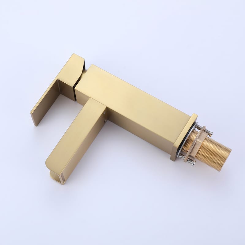 Bathroom Waterfall Faucet Single Handle Vanity Sink Mixer Tap w/ Deck plate