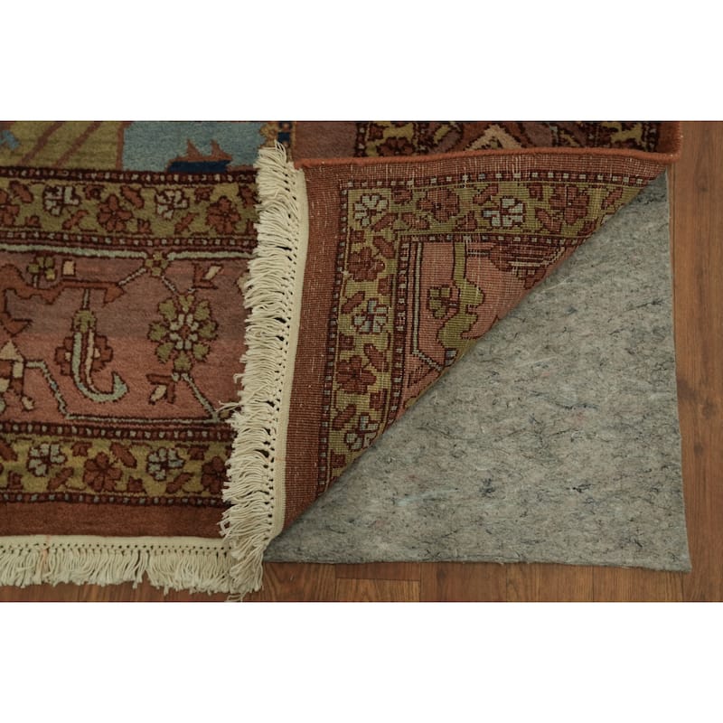Hand Knotted Oriental 100% Wool Carpet Traditional Geometric Oranges & Rust Heriz Area Rug - 10' 0'' X 8' 2''