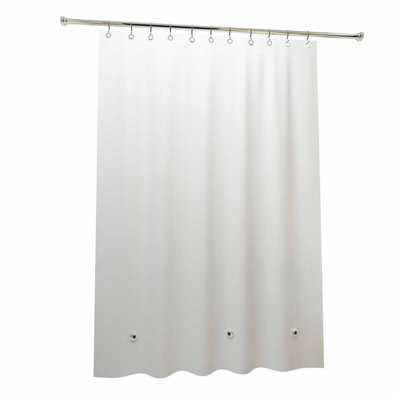 Premium Microfiber Fabric Shower Curtain Liner - 70" x 72" - White