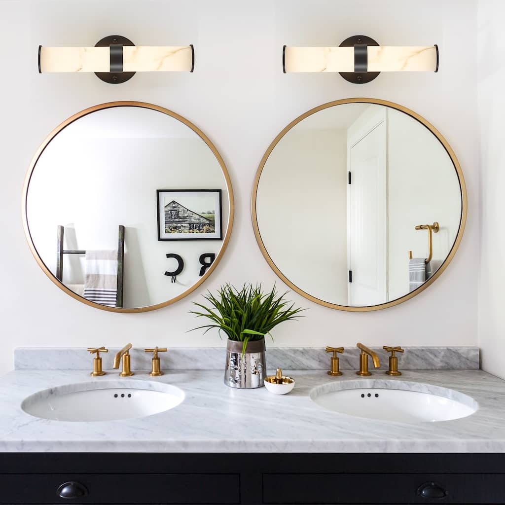 Modern Elegant Resin Wall Sconce for Bathrooms, Hallways, and Bedrooms(2 pack)