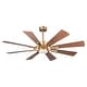preview thumbnail 47 of 46, Parrot Uncle 60" Farmhouse Integrated LED Windmill Ceiling Fan with Light and Remote