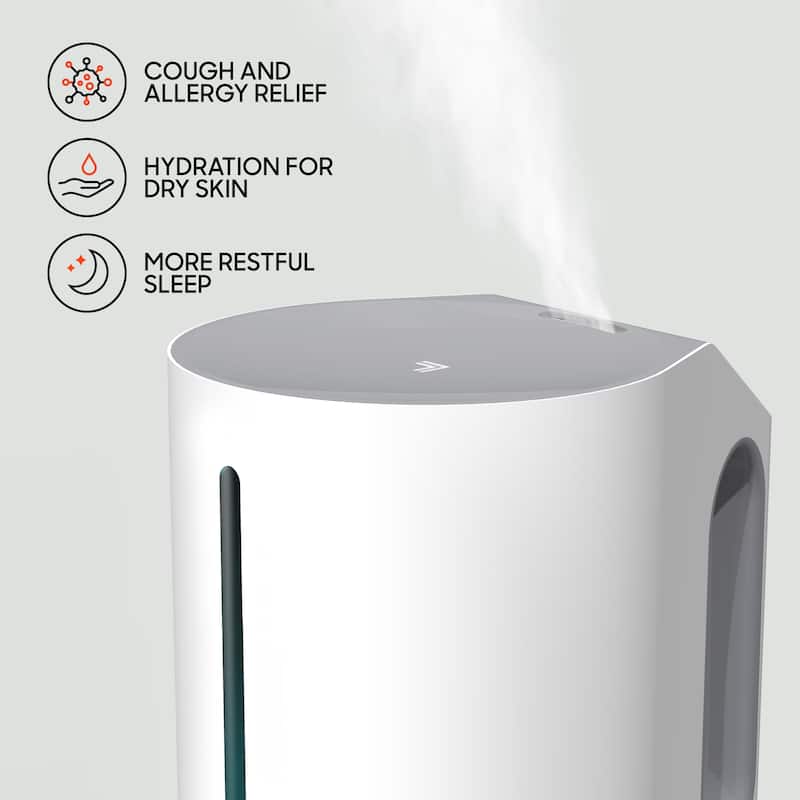 Mist 8 Ultrasonic Humidifier with Customizavle Light, Cool mist and Timer
