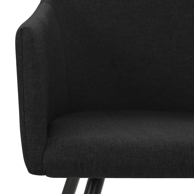 vidaXL Dining Chairs Upholstered Chair with Metal Legs for Living Room Fabric - 21.3" x 24.4" x 31.5"