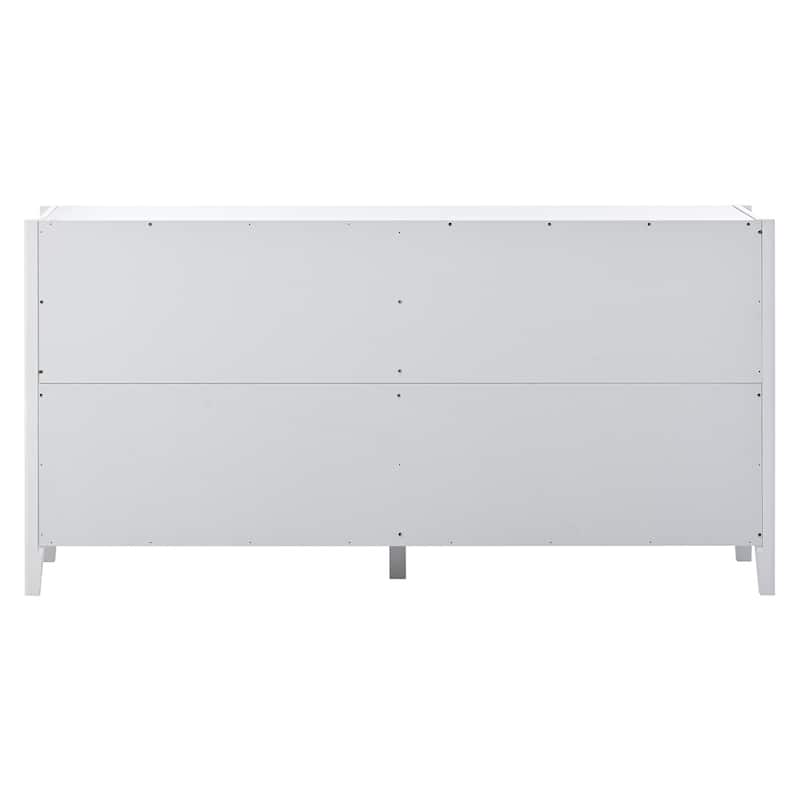 Classic Style Wooden Storage Cabinet - Timeless Design with Metal Handles.