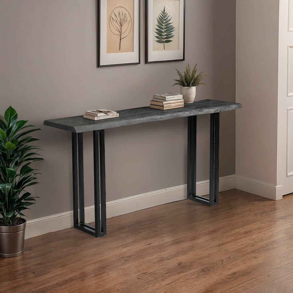 Sparrow Solid Wood Console Table - Gray - 60" x 14"