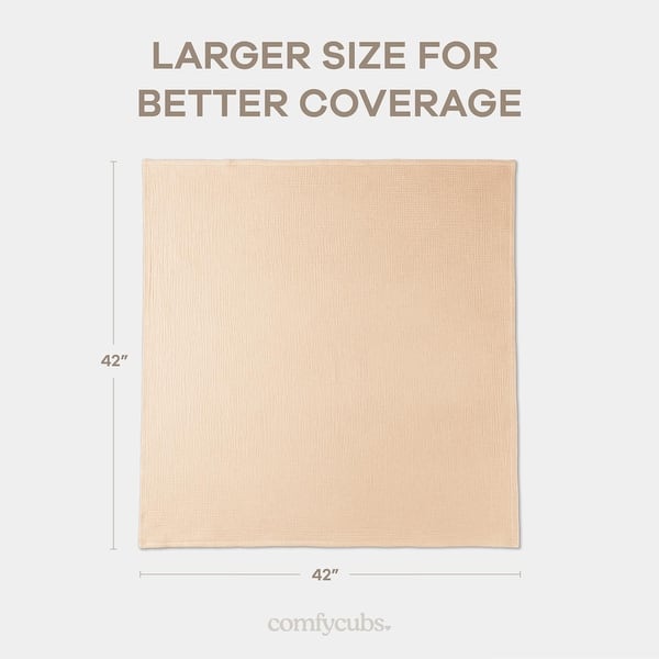 dimension image slide 3 of 5, Muslin Swaddle Blankets Pack of 3 by Comfy Cubs