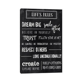 iCanvas "Chalkboard Rules II" by CAD Designs Canvas Print - Bed Bath ...