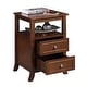 preview thumbnail 13 of 26, Convenience Concepts Melbourne 2 Drawer End Table with Shelf