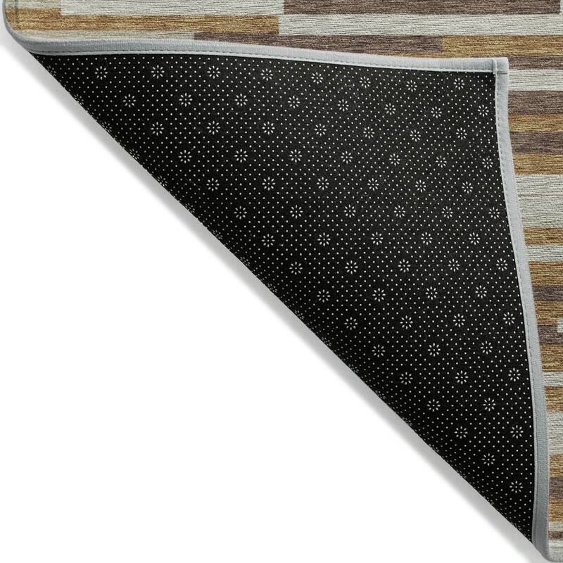 HomeRoots Striped Transitional Rectangle Outdoor Rug