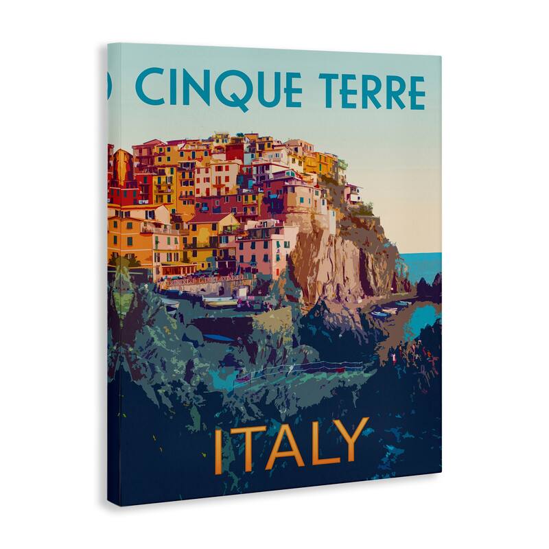 Stupell Italian Coast Cityscape Canvas Wall Art Design By Victoria Barnes