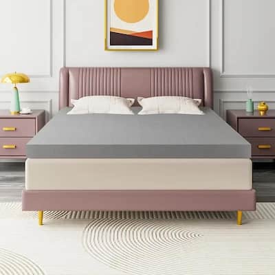 Extra Firm Full Mattress Topper 2 Inch - High Density Firm Foam Bed Topper for Back Support & Pressure Relief