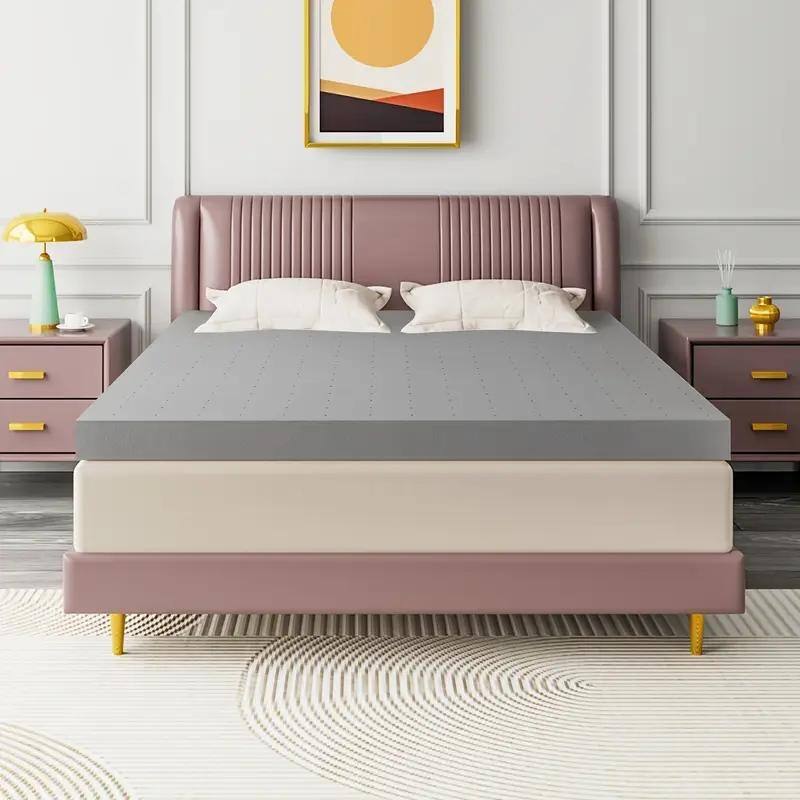 Extra Firm Twin Mattress Topper 3 Inch - High Density Firm Foam Bed Topper for Back Support & Pressure Relief - Grey