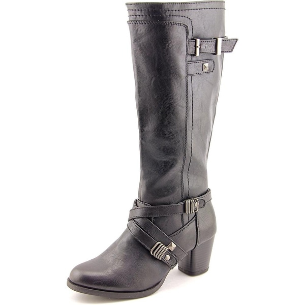 Rialto Claudette Wide Calf Women Round Toe Synthetic Black Knee High Boot