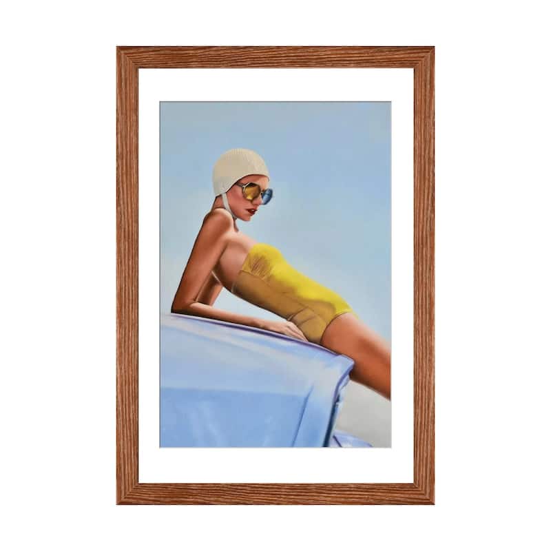 iCanvas "Moments Before A Swim" by Johnny Popkess - Walnut - 24x16x1