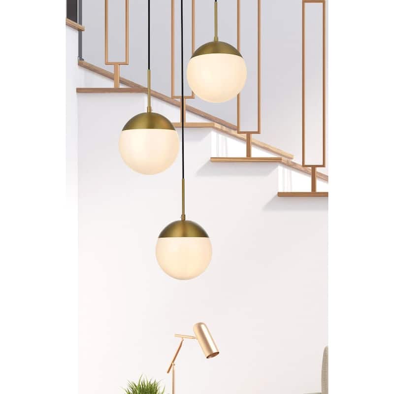 3-Light 18 inch Pendant with Frosted White Glass