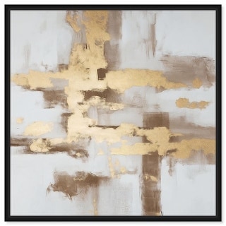 Sandstone and Gold II Coastal Art Framed Canvas Print by Art Remedy ...