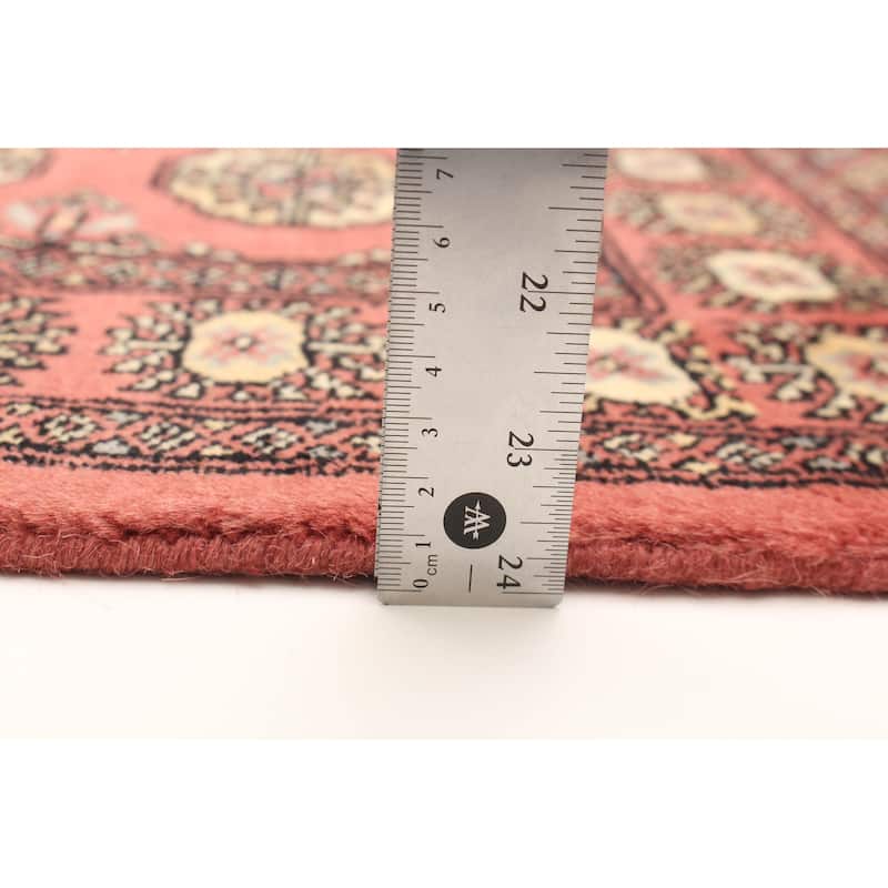 ECARPETGALLERY Hand-knotted Finest Peshawar Bokhara Salmon Wool Rug - 2'8 x 4'0