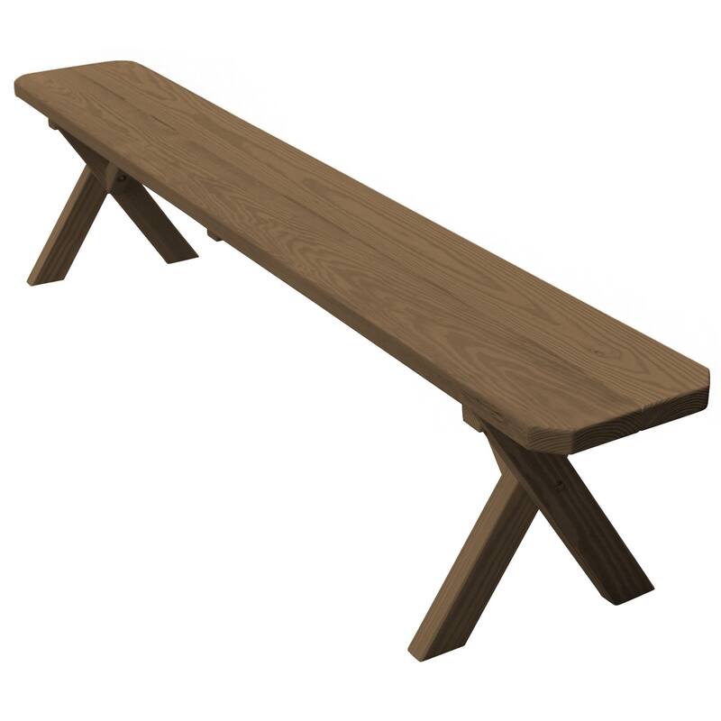 Pressure Treated Pine 6' Crossleg Bench