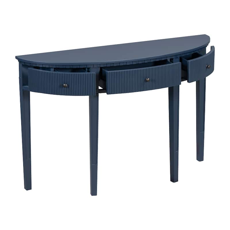 Console Table with Vertical Stripe Drawers